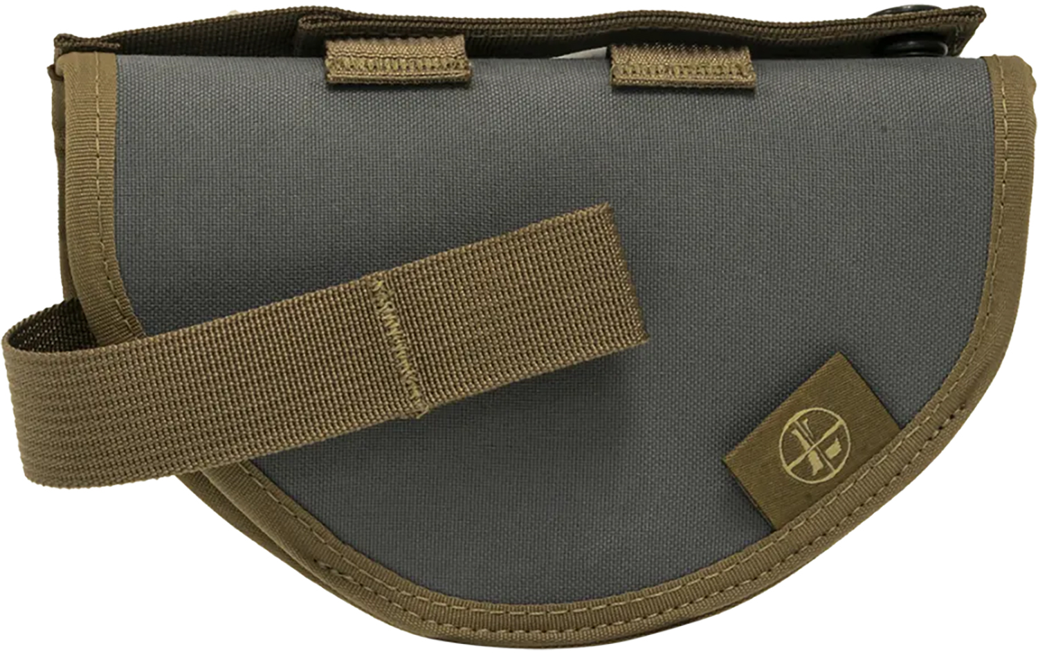 Gray and tan fabric axe head sheath