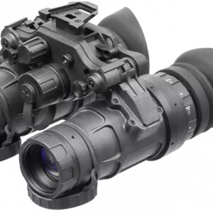 Military night vision binoculars device on white background