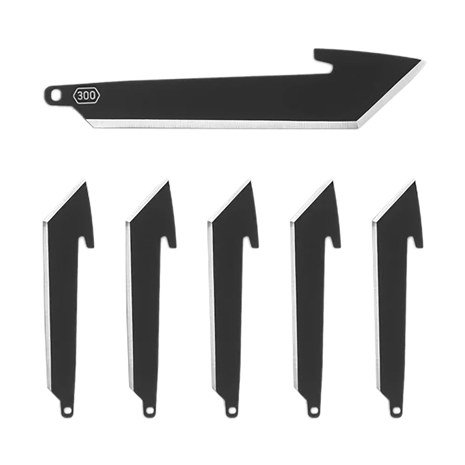 Black utility scraper blade with replacement blades