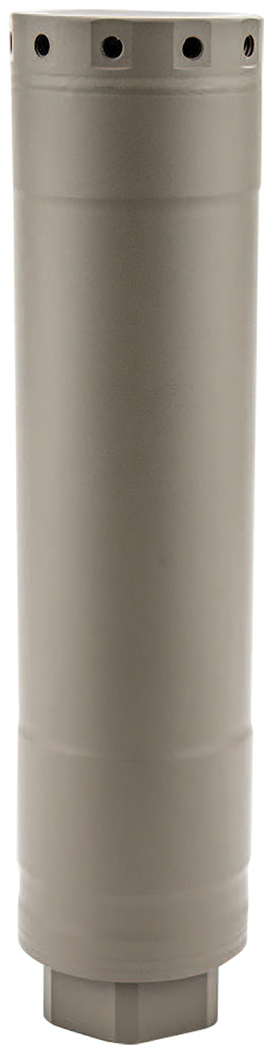Tall cylindrical metal industrial component with vent holes