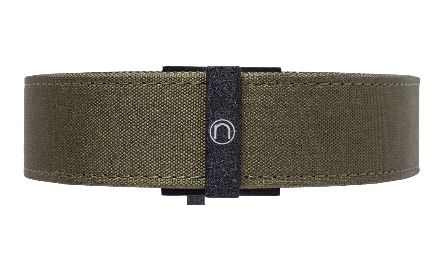 Olive green tactical belt with black buckle