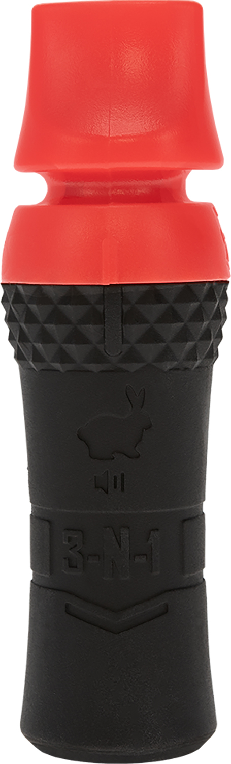Red and black handheld rabbit call device