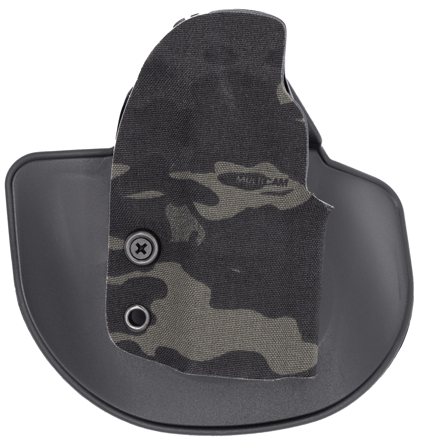Camouflage Kydex handgun holster with belt clip