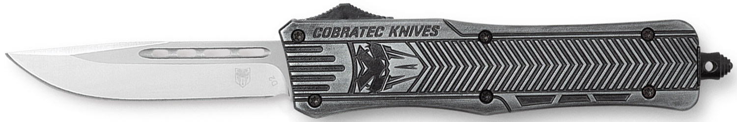 Cobratec OTF knife with partially extended blade