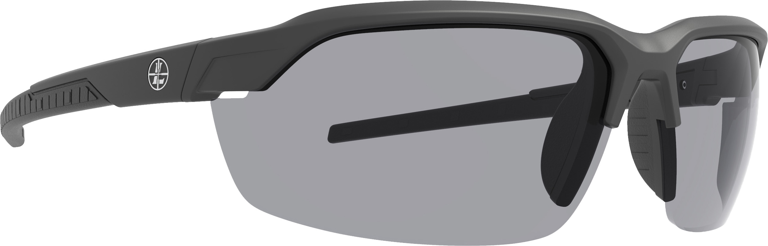 Sleek black sunglasses with gray lenses