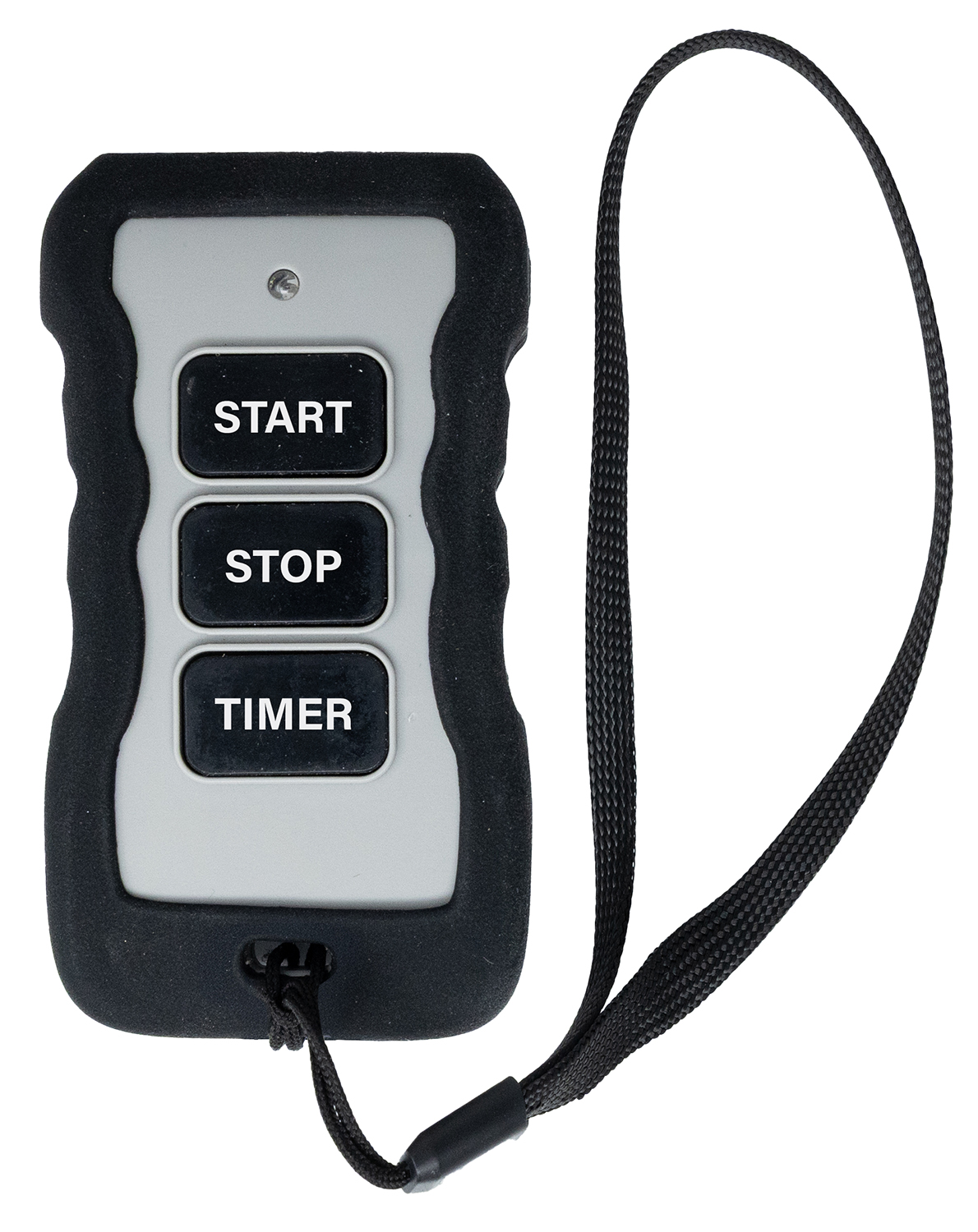 Handheld remote with start stop timer buttons