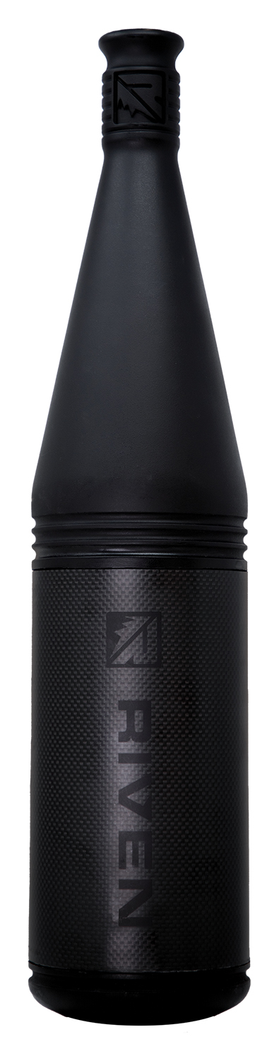 Matte black insulated bottle with textured grip