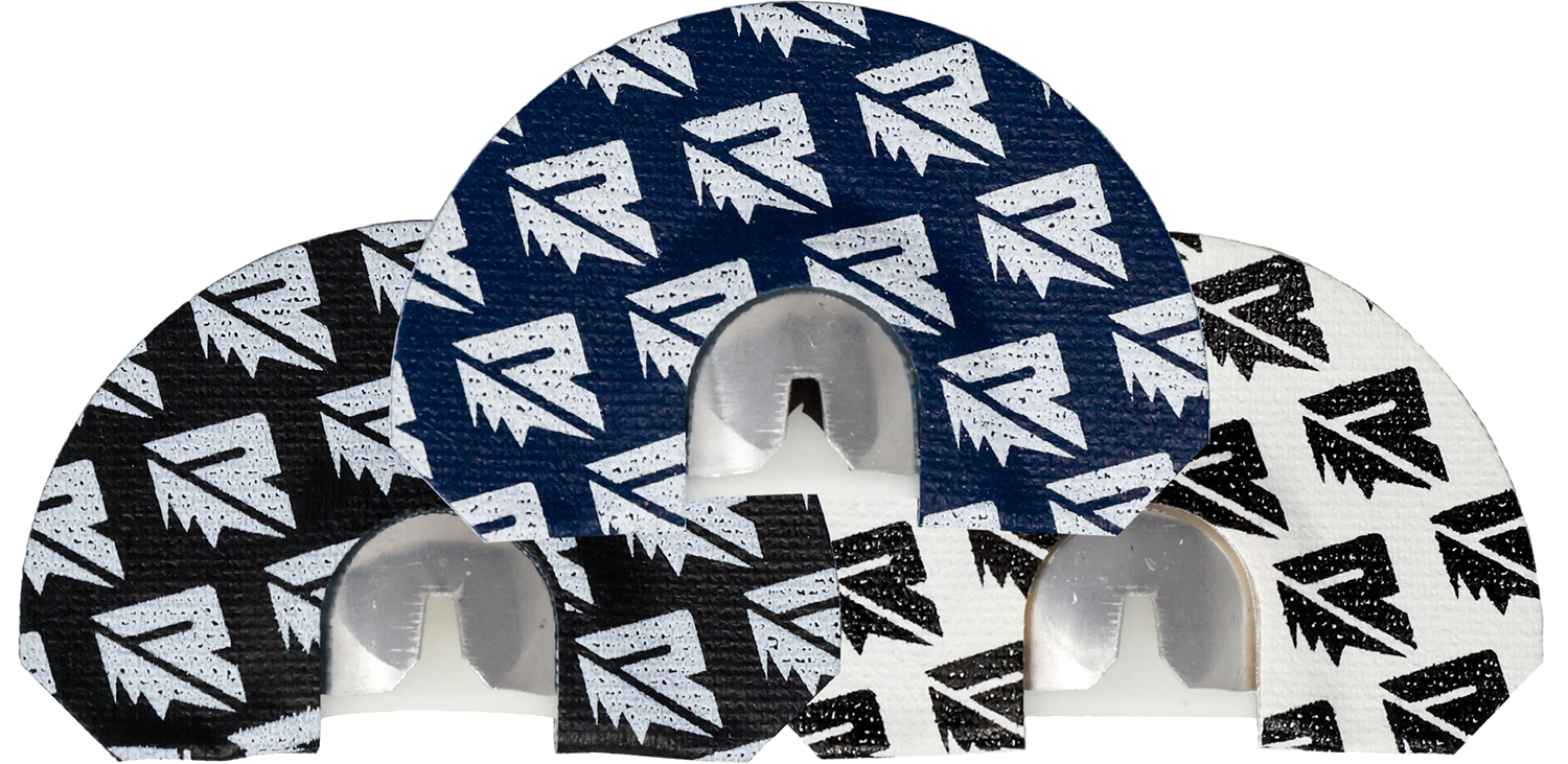 Three patterned circular nicotine pouch containers