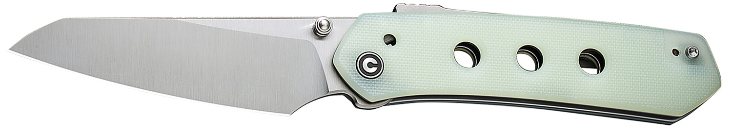 Folding pocket knife with green handle