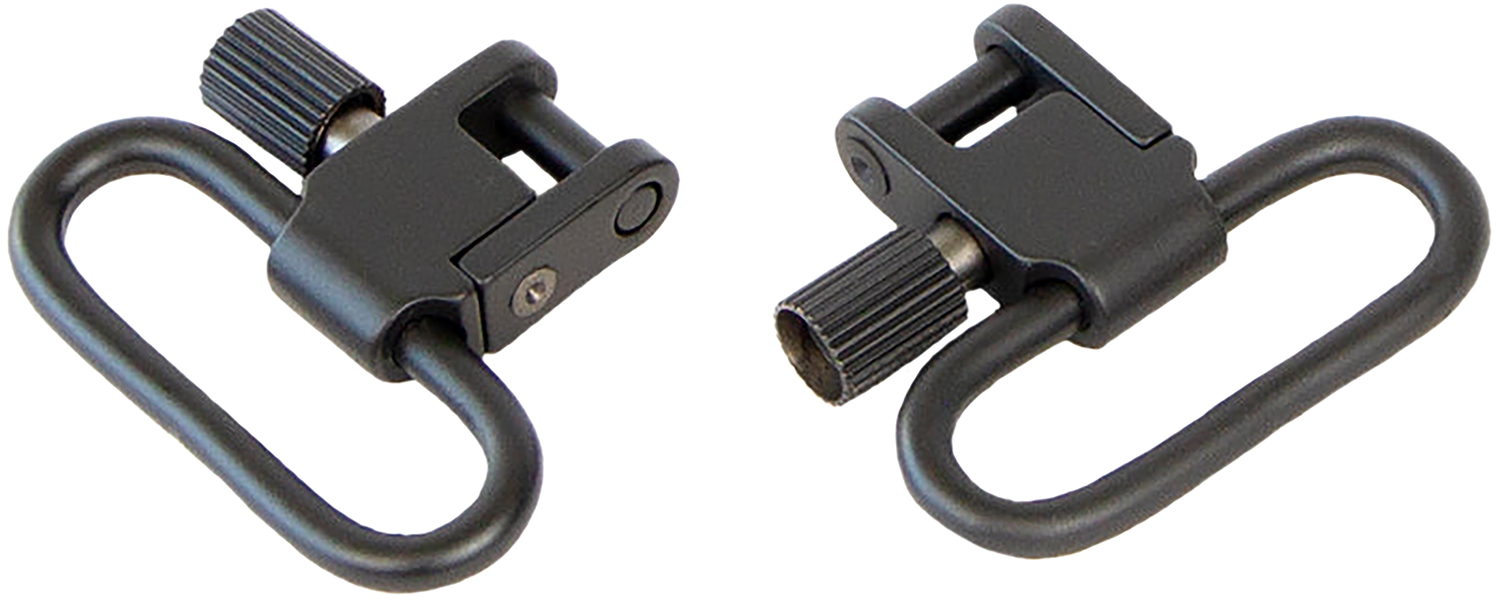 Black metal quick-detach sling swivel mounts