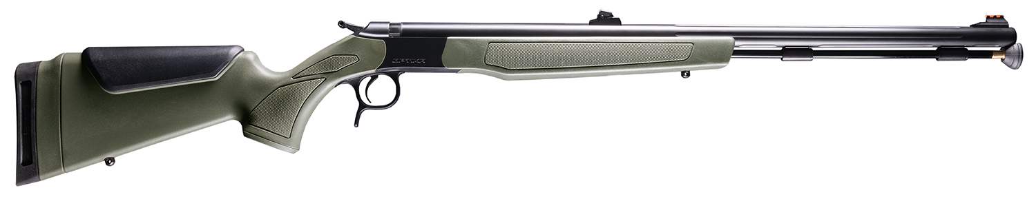 Olive green air rifle with black barrel