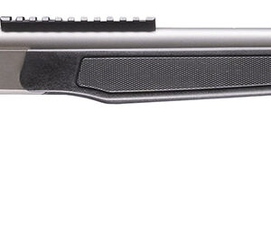 Modern bolt-action rifle with scope rail