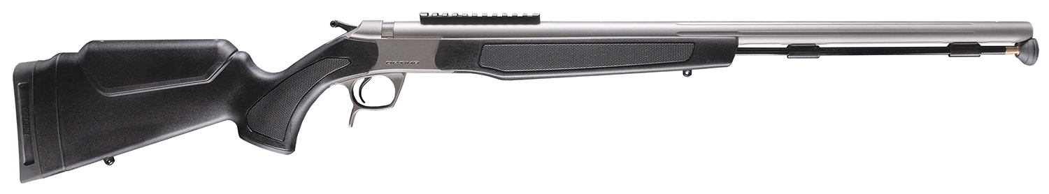 Modern bolt-action rifle with scope rail