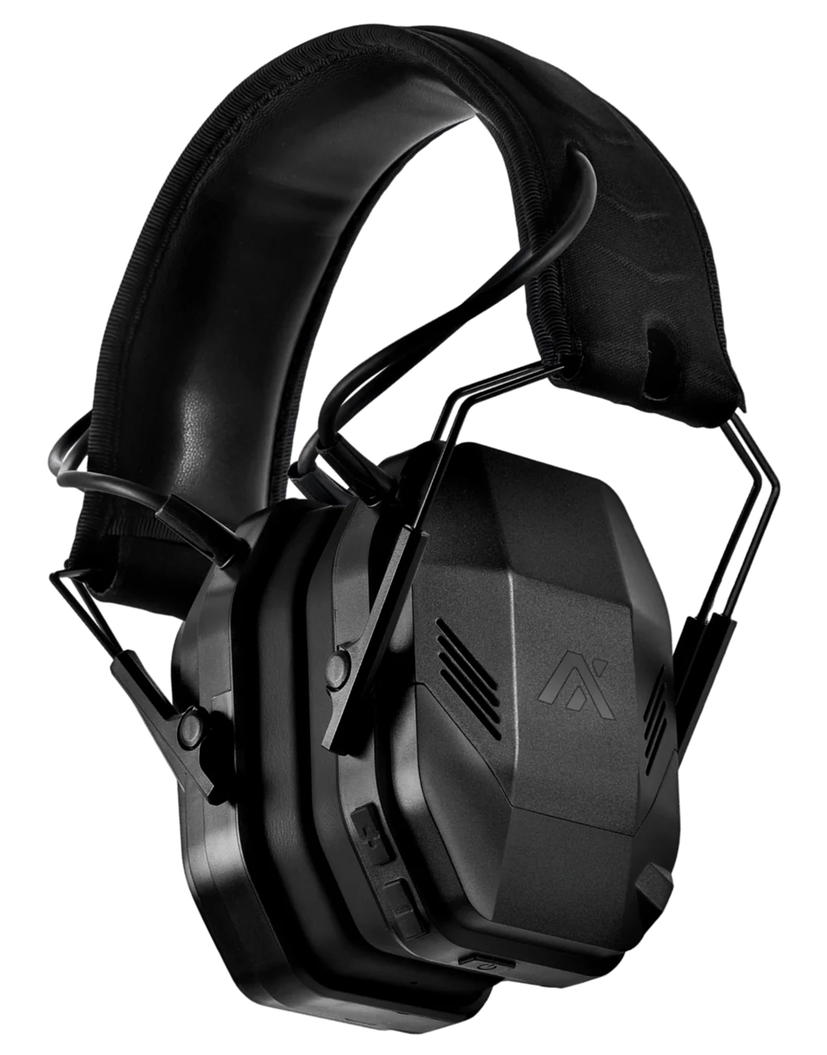 Black over-ear hearing protection earmuffs