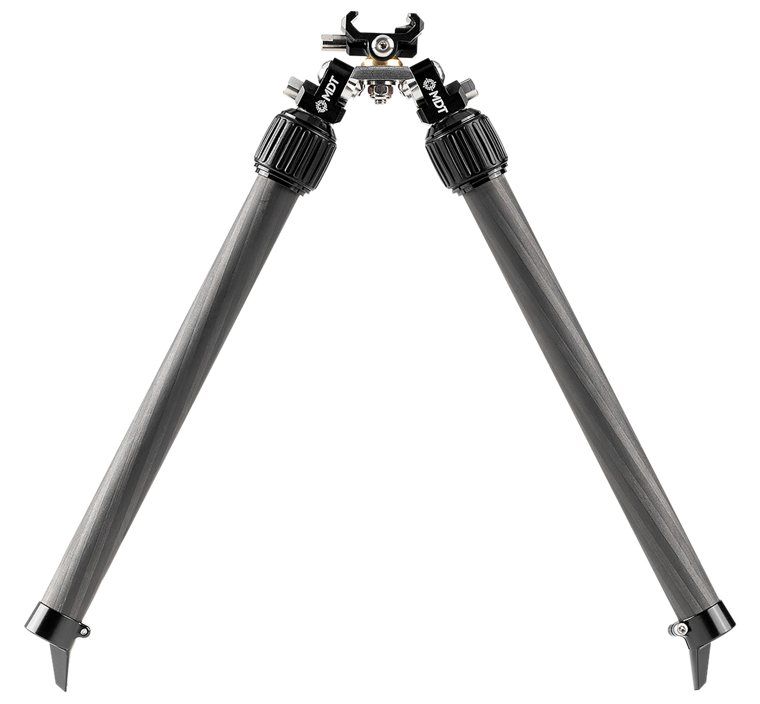 Adjustable bipod with carbon fiber legs