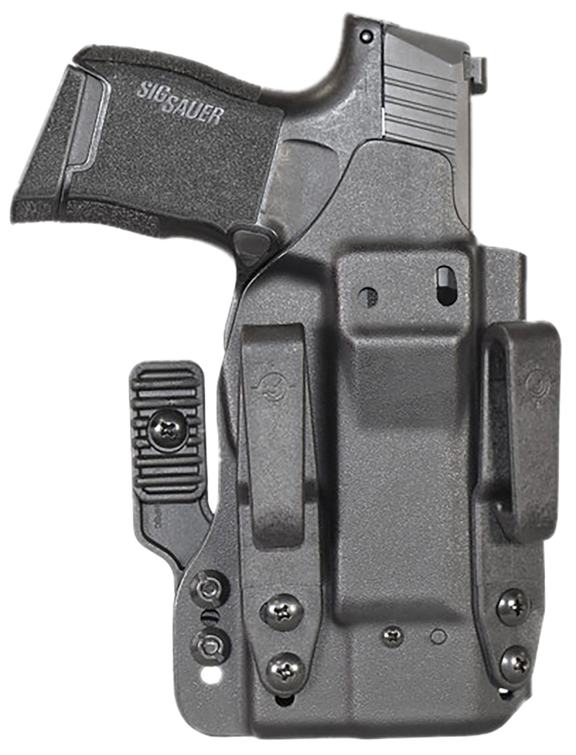SIG Sauer pistol in black holster