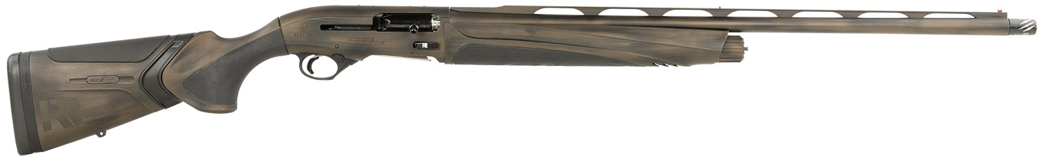 Side view of a modern hunting shotgun.