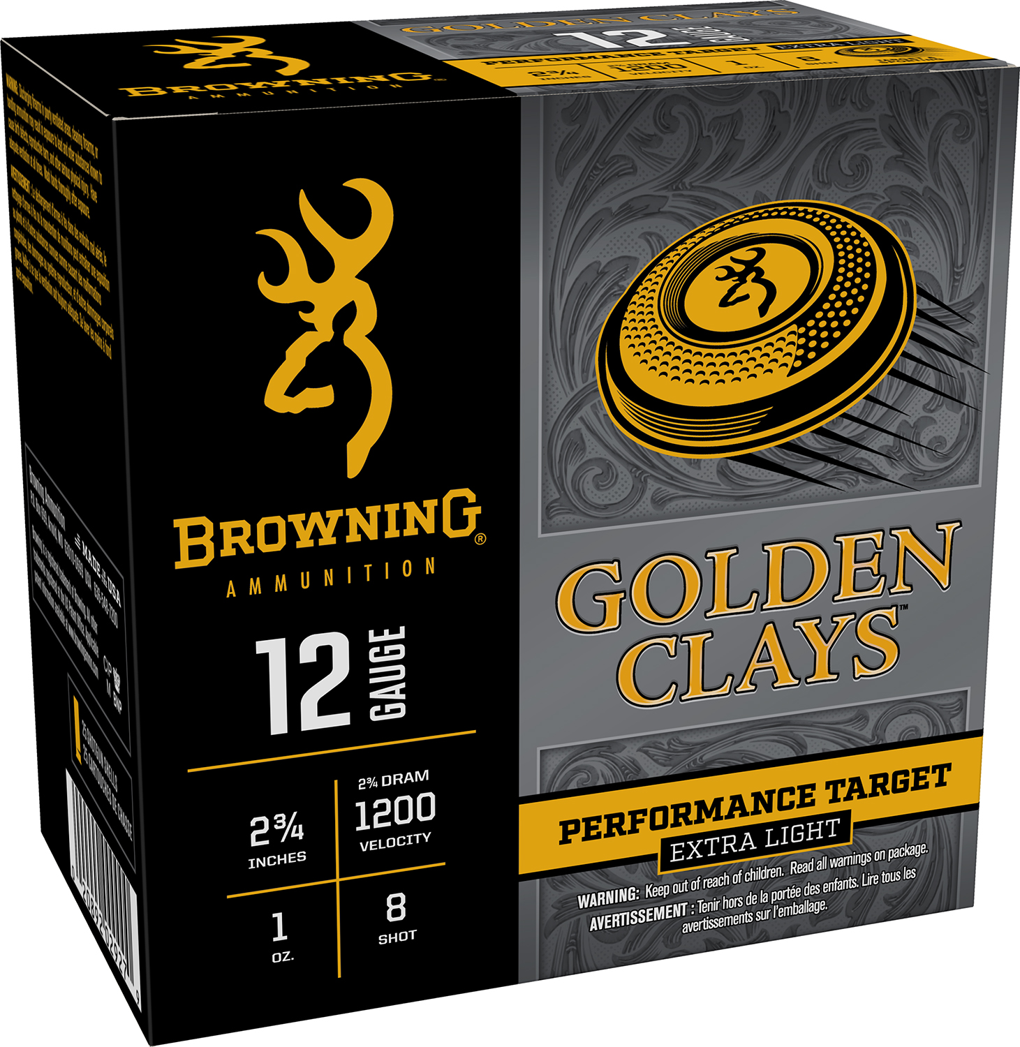 Browning 12 gauge Golden Clays ammunition box