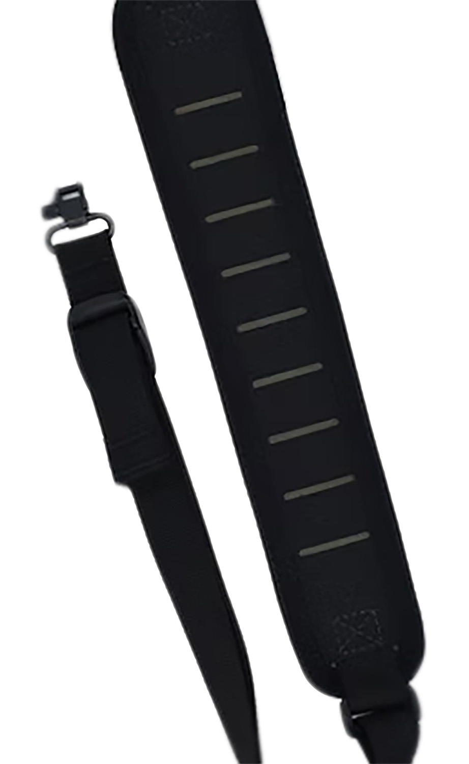 Black adjustable shoulder strap with padded section