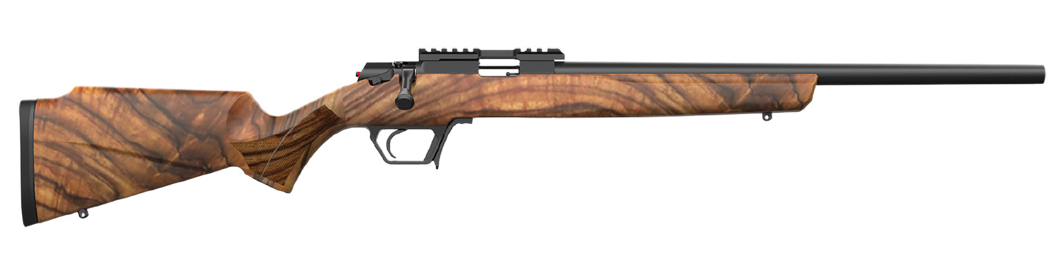Side view of a detailed rifle
