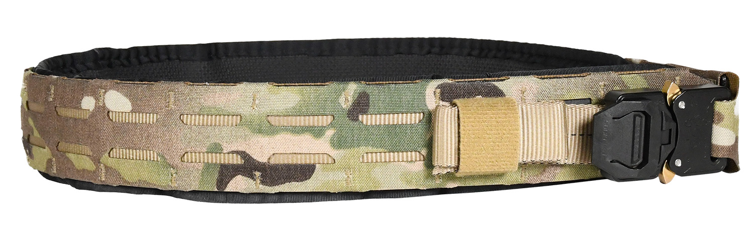 Camouflage tactical belt with metal buckle