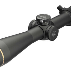 Leupold riflescope with adjustable turrets on white background