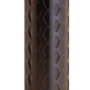 Black cylindrical metal suppressor with textured surface