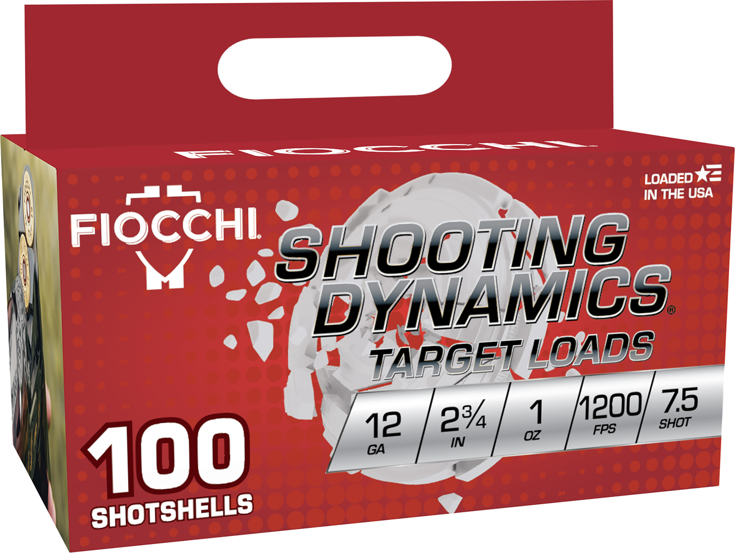 Fiocchi 12-gauge target load shotgun shells box