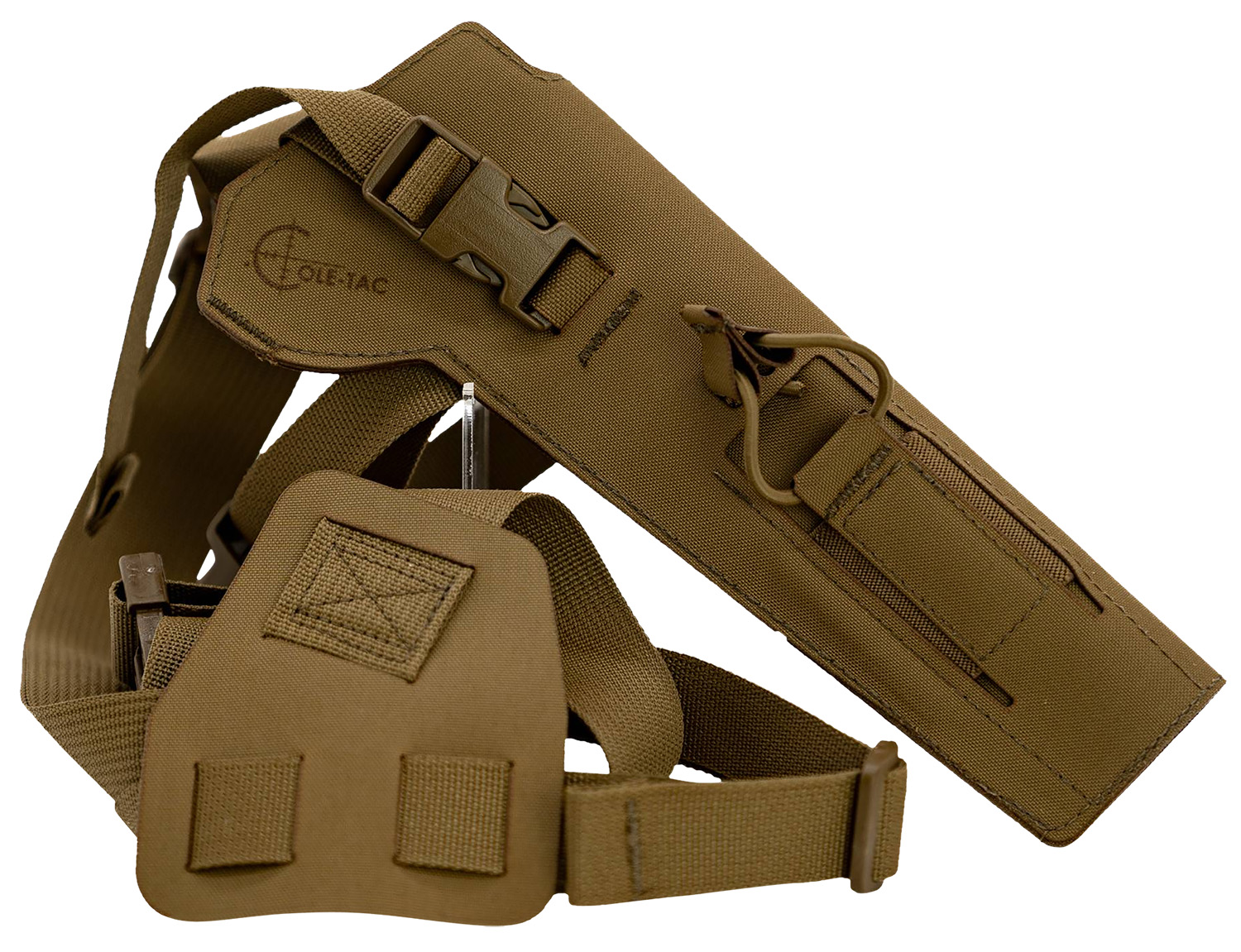 Tan tactical rifle sling with padded strap