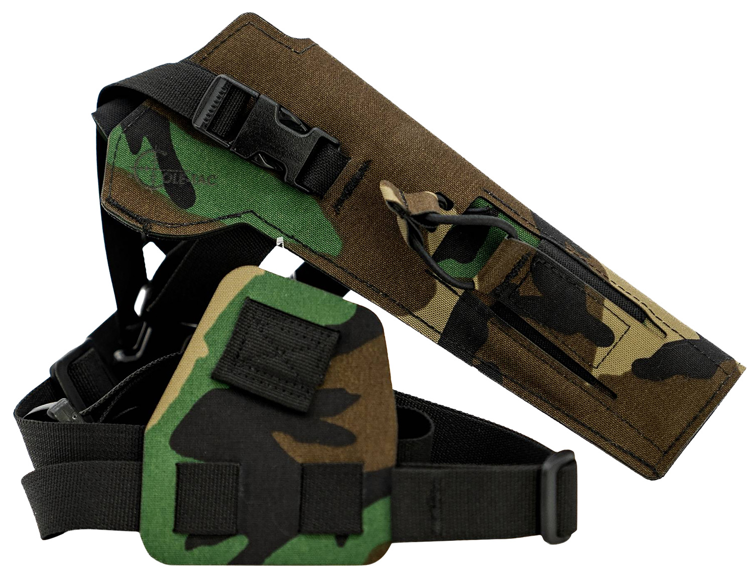 Camouflage tactical leg holster with adjustable straps