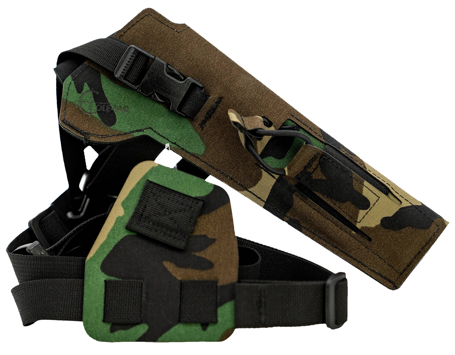 Camouflage tactical leg holster with adjustable straps