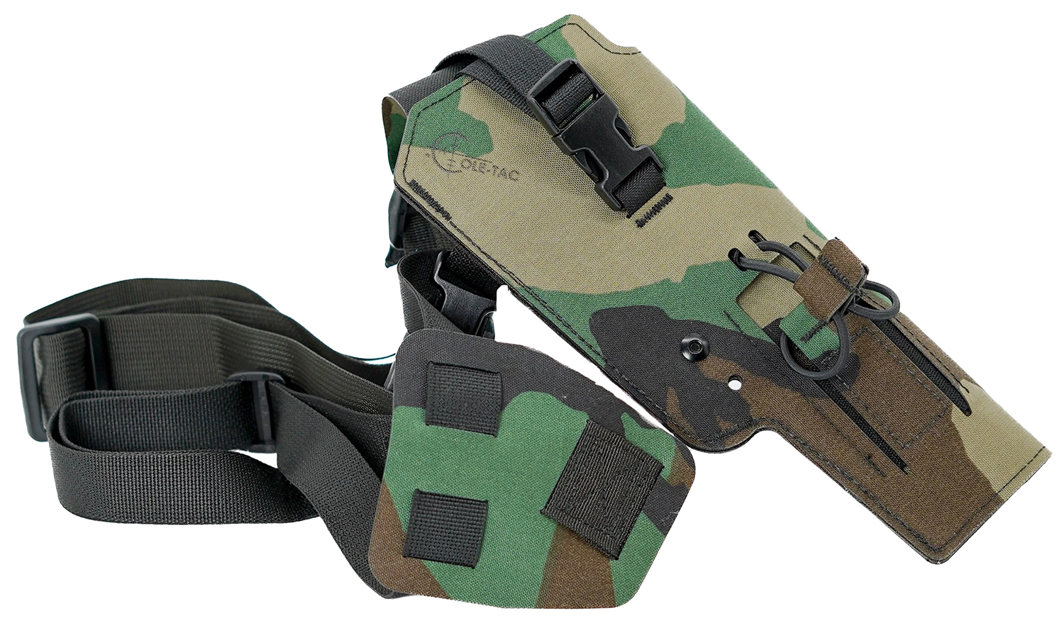 Camouflage shoulder holster with adjustable straps