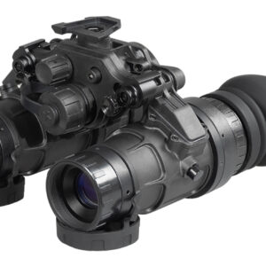 Dual-tube night vision binocular device with mount