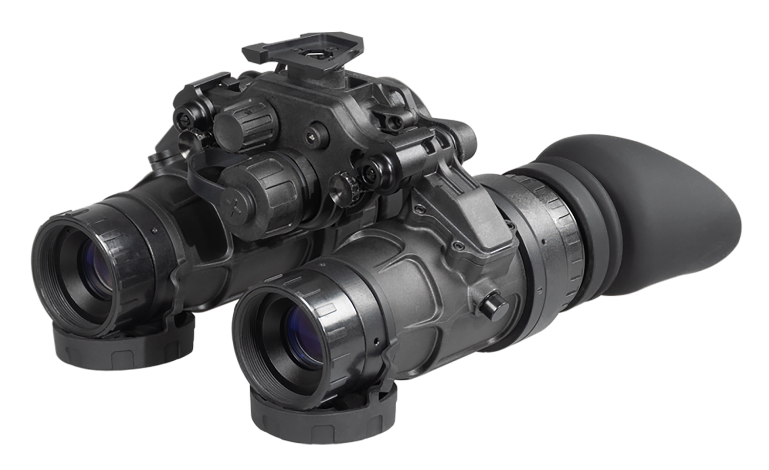 Black night vision binocular goggles device