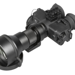 Black night vision scope with large objective lens