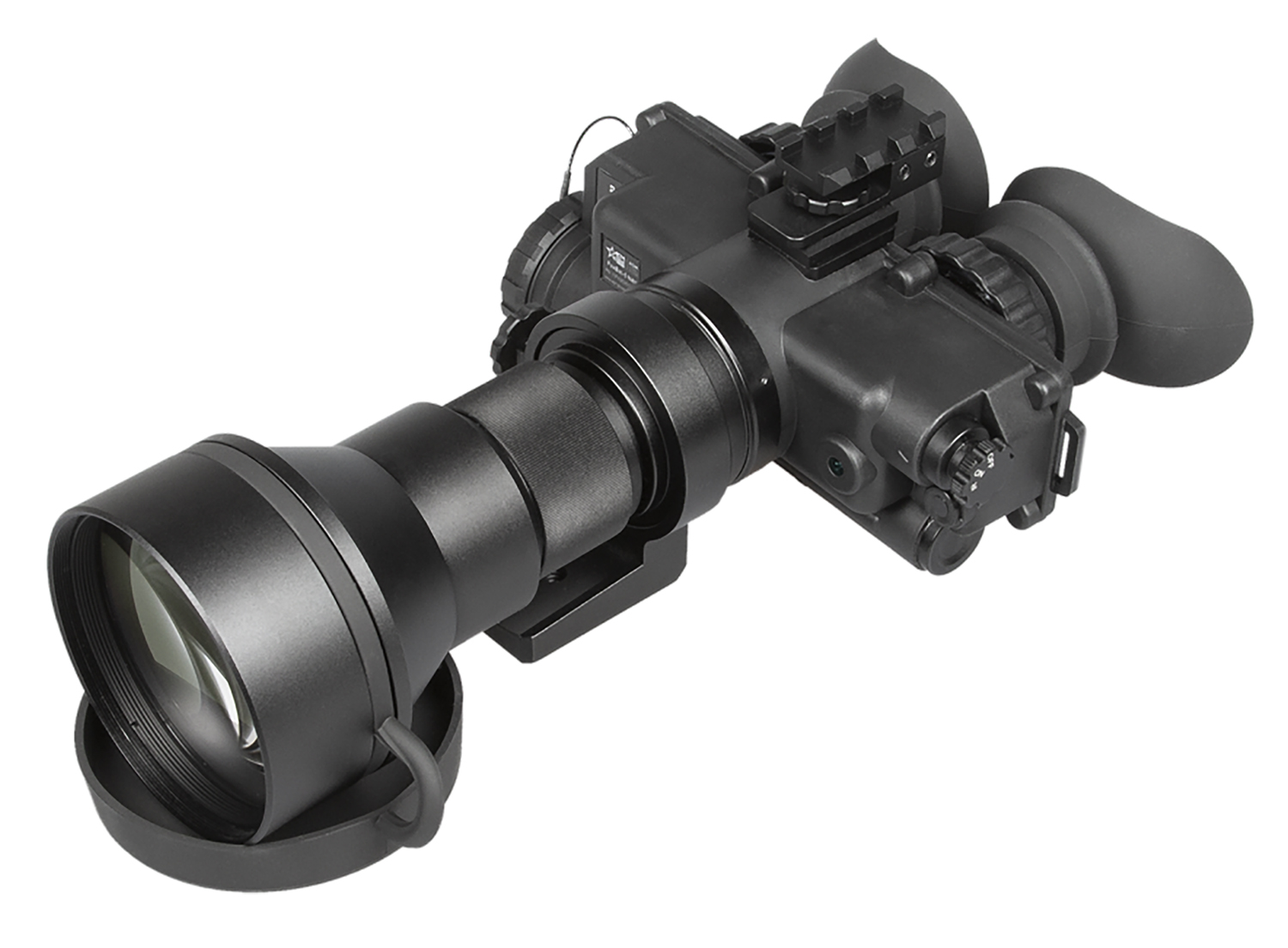 Black night vision scope with large objective lens