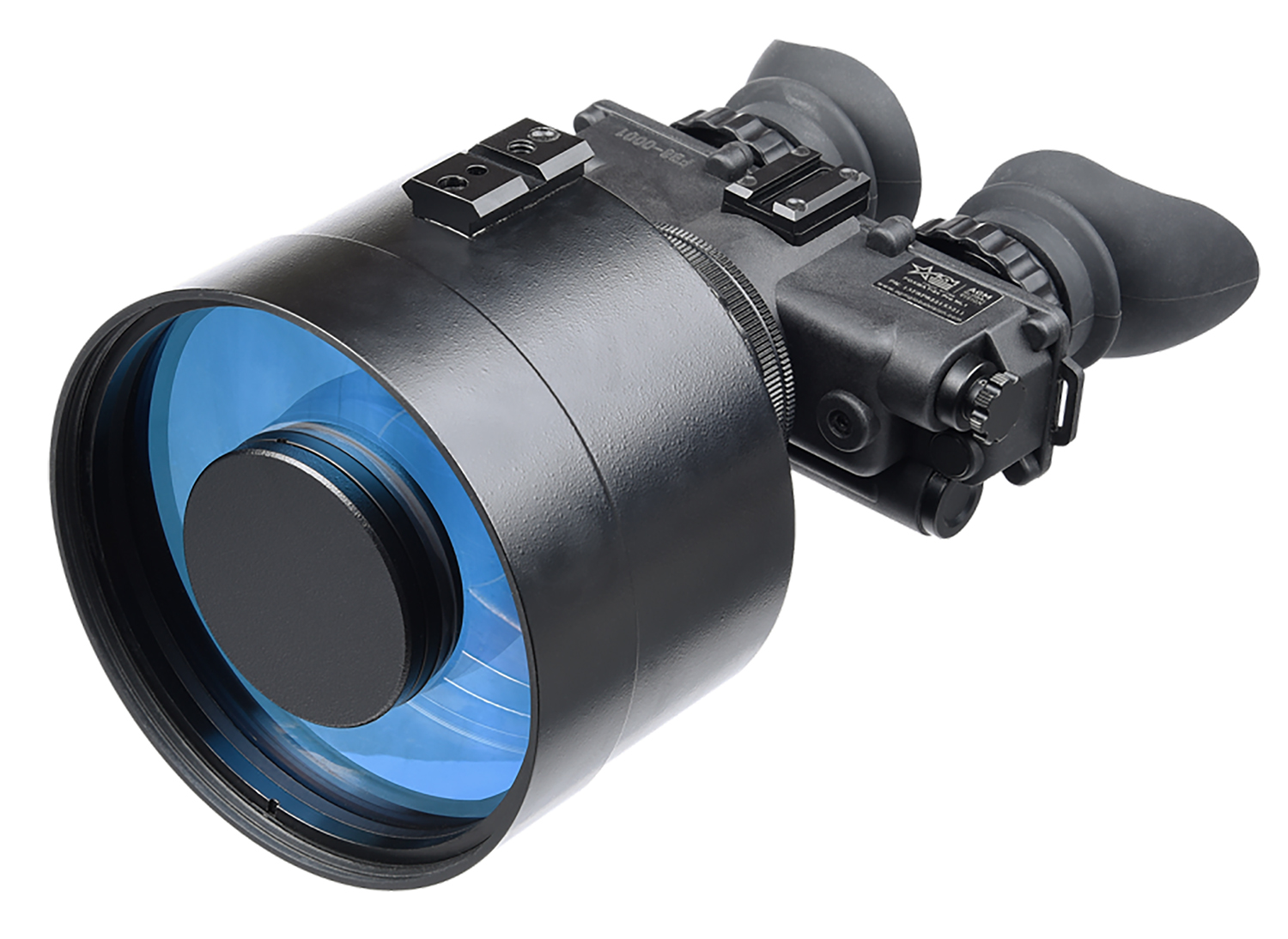 Night vision binoculars with large blue lens