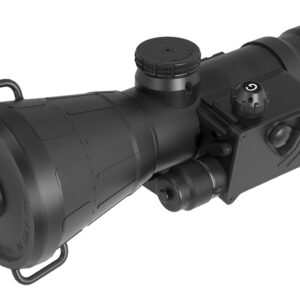 Black tactical thermal rifle scope device