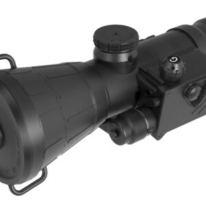 Black thermal rifle scope with adjustment knobs