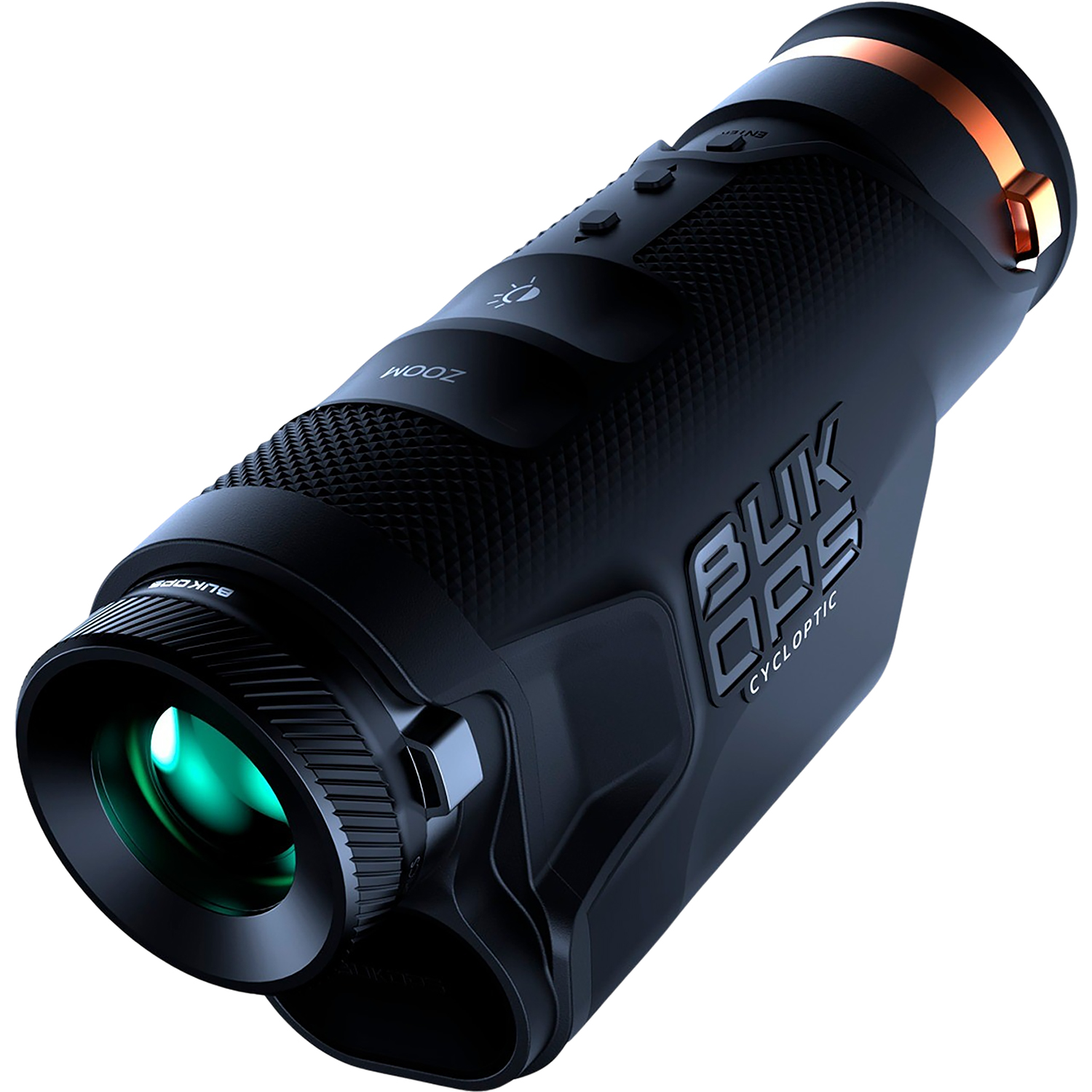 Black handheld monocular night vision device with zoom