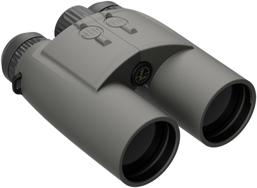 Gray compact binoculars on white background