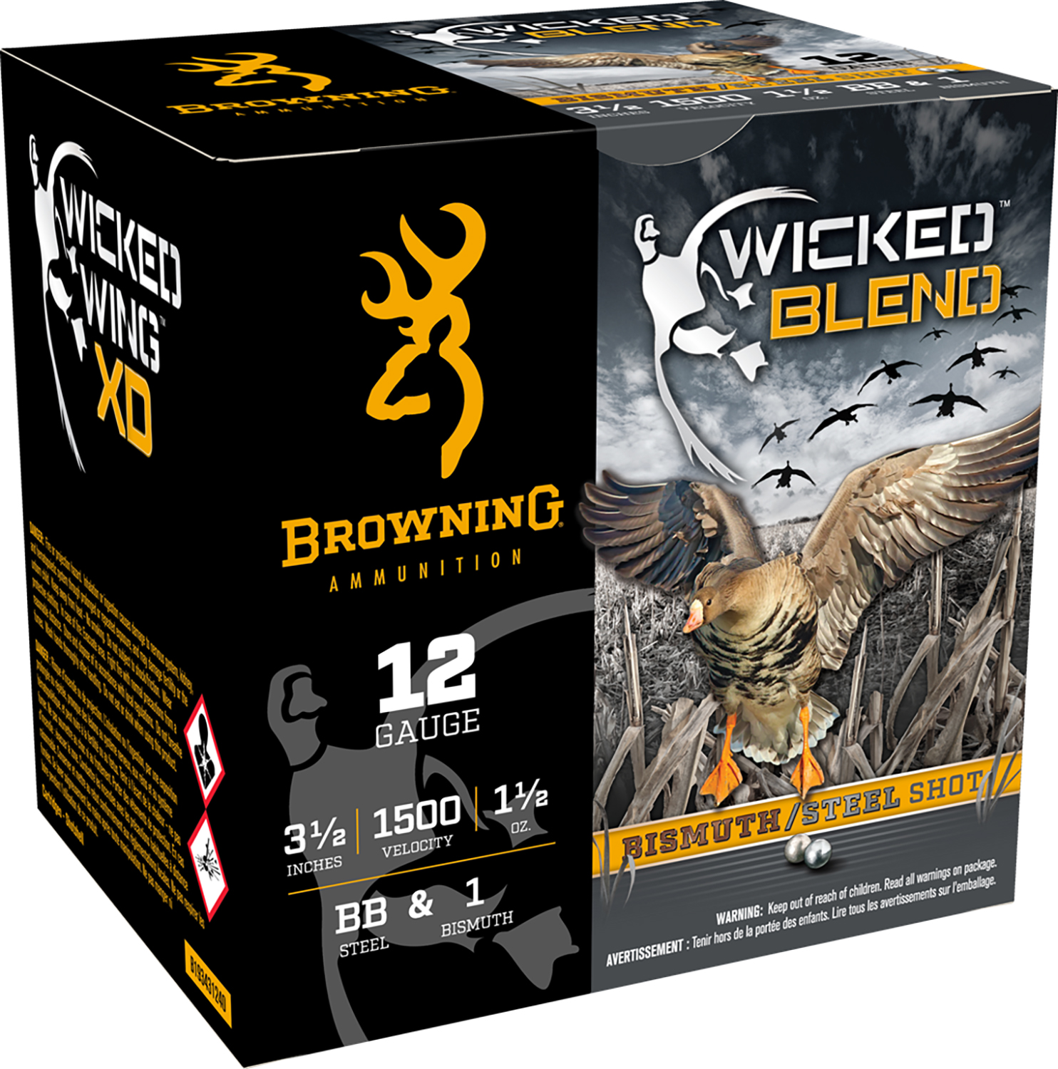 Browning Wicked Blend XD 12-gauge shotgun ammunition box