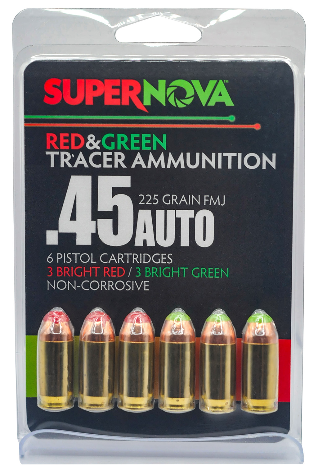 Supernova .45 Auto red and green tracer rounds