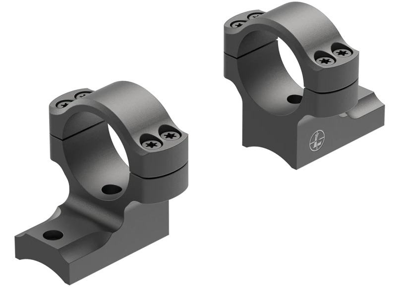 Two gray rifle scope mounting rings