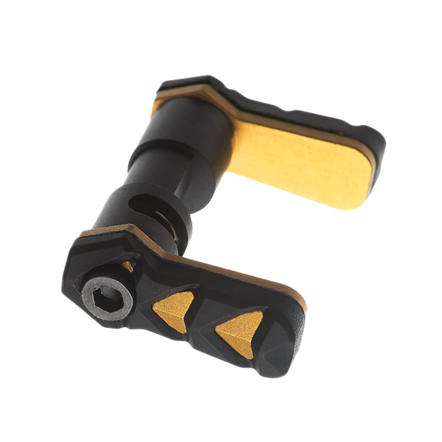 Black and gold adjustable clamping lever