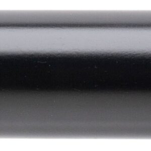 Black cylindrical firearm suppressor on white background