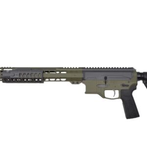 Modern semi-automatic rifle on white background