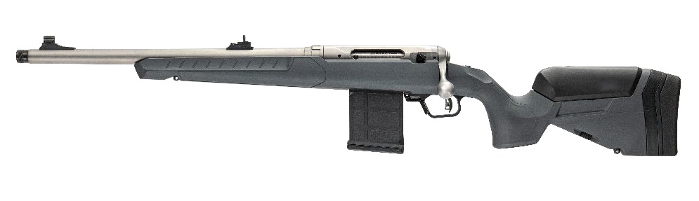 Bolt-action rifle with detachable magazine and scope rail