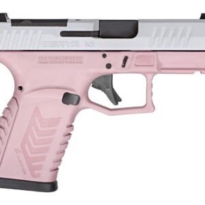 Pink and silver 9mm semi-automatic handgun
