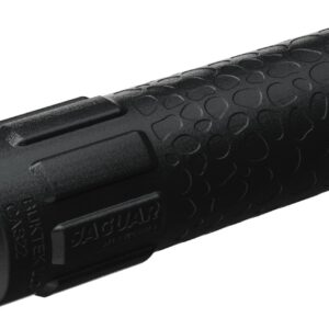 Black Jaguar firearm suppressor with textured grip